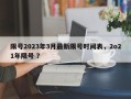 限号2023年3月最新限号时间表，2o21年限号 ？