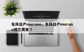 东风日产murano，东风日产murano楼兰费用 ？