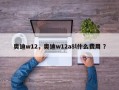 奥迪w12，奥迪w12a8l什么费用 ？